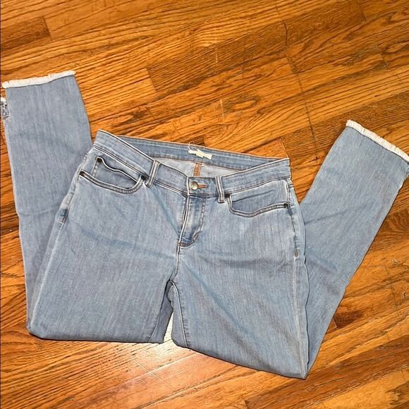 Eileen Fisher Blue Straight Leg Jeans - Picture 1 of 8